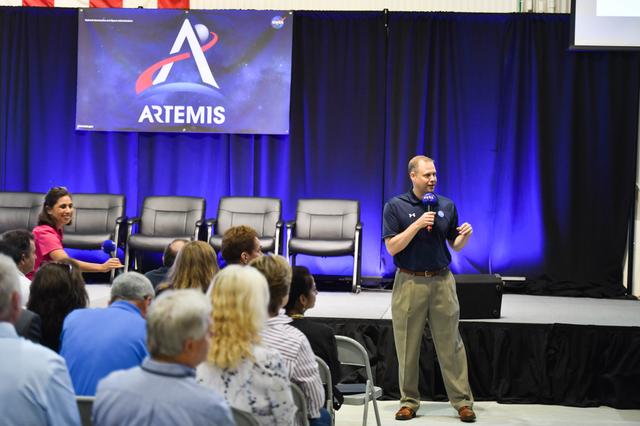 NASA Administrator Tours Michoud Assembly Facility, Highlighting Space Launch System Rocket Progress